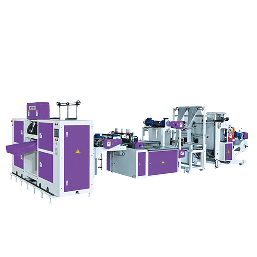 BJAHCL2+ST-Double-Independent-Lane Coreless 'Star' Folding Perforating Bag-on-Roll Machine