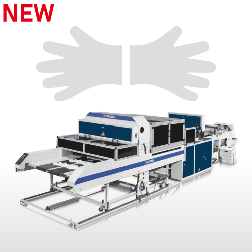 Fully Automatic High Speed Disposable Plastic Gloves Making Machine / SSD-800-HGL(Standard)