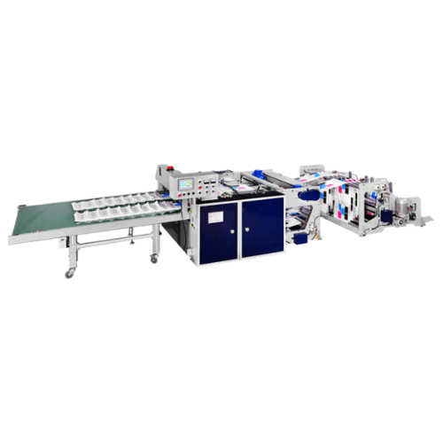 Fully Automatic Two Lanes Bottom Sealing Bag Making Machine LY-1400AF2
