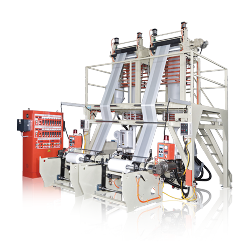 Twin Head ABA HDPE / LDPE / LLDPE Plastic Inflation Machine KMTL-T Series