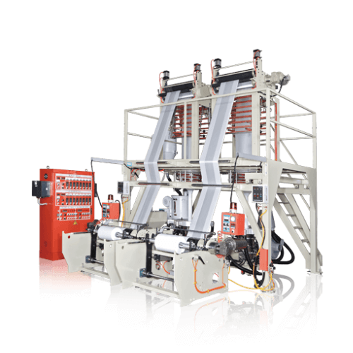 TWIN HEAD(A/B/A LAYER) HDPE / LDPE / LLDPE PLASTIC INFLATION MACHINE : KMTL-4545T