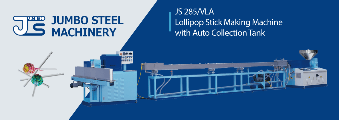 JS 285/VLA  Lollipop Stick Making Machine with Auto Collection Tank