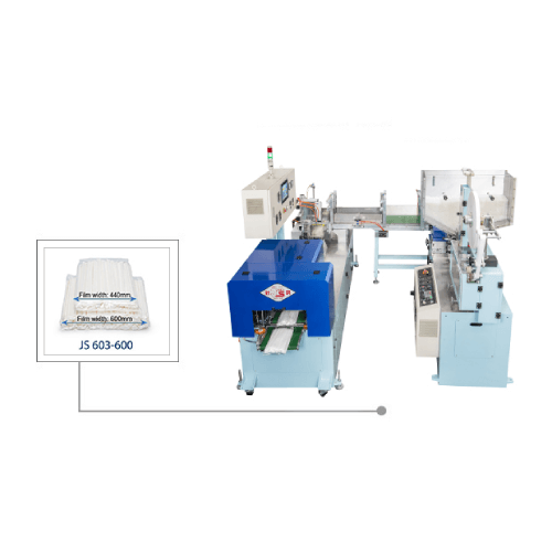 JS605PW + JS603-600E In Line One Set Straw Individual Packing and Auto Bagger Flow Packer