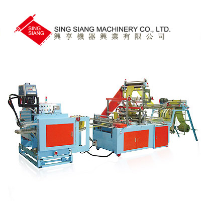 Perforating Bag Making Machine With Labeling Part-T-Shirt Style & Flat Style