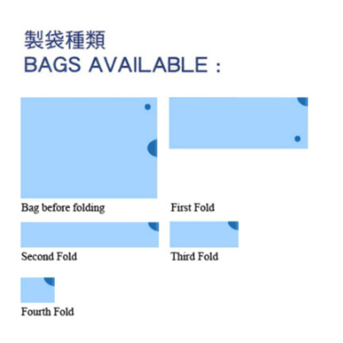 Draw tape side sealing bag making & folding machine