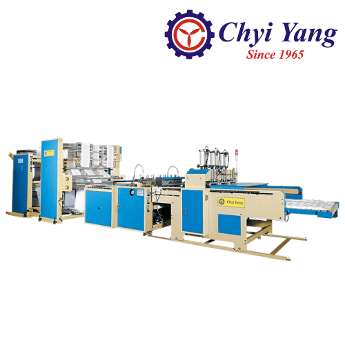 3-LINE SLITTING & GUSSETING T-SHIRT BAG MAKING MACHINE