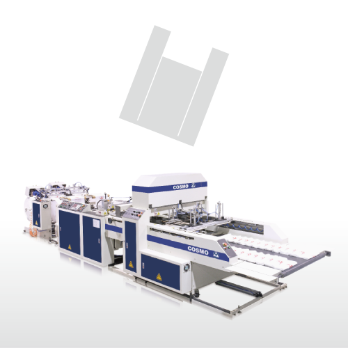 Fully Automatic High Speed 2 Lines T-shirt Bag Making Machine-ST-99