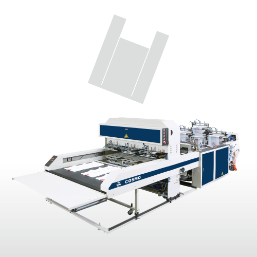 Fully Automatic High Speed 3 Lines T-shirt Bag Making Machine(3 Servo Driven System for Printed Bag)