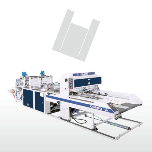 Fully Automatic High Speed 2 Lines T-shirt Bag Making Machine-ST-77
