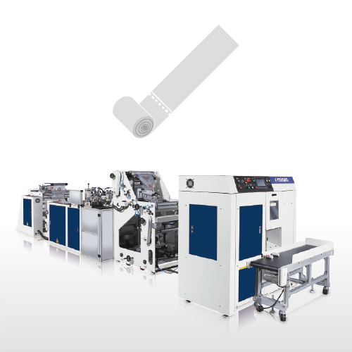 Fully Automatic High Speed Single Line Coreless Bag on roll Making Machine / SSR-40-L1+2T
