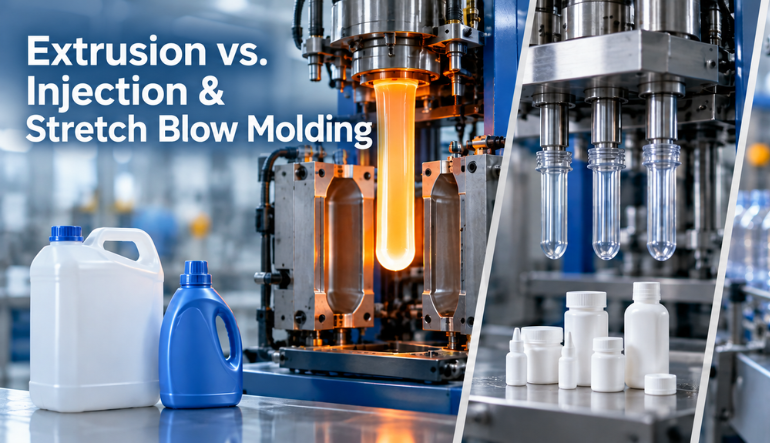 Extrusion vs. Injection & Stretch Blow Molding: Which Machine Fits Your Bottle or Container?