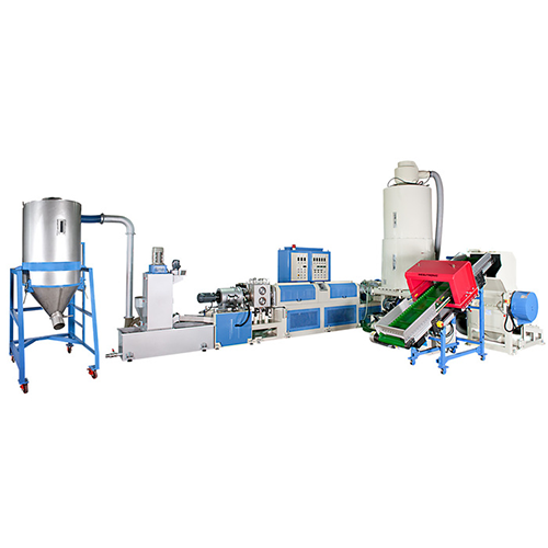 SIDE FEEDING & DIE FACE CUTTING PLASTIC RECYCLING & PELLETIZING MACHINE