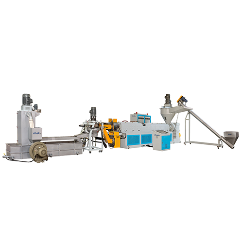 HOPPER FEEDING & DIE FACE CUTTING PLASTIC RECYCLING & PELLETIZING MACHINE