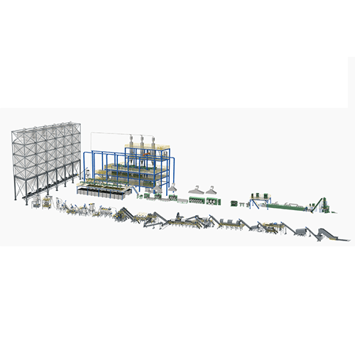 Waste PET Bottles to Polyester Staple Fiber Production Line