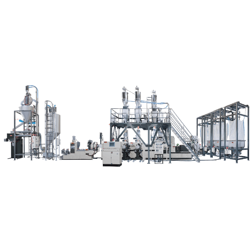 Co-rotating Twin Screw Automatic Metering / Weighing / Conveying Pelletizing Compounding Line | CK-HT