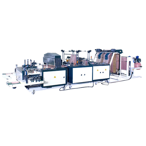 Twin Servo T-shirt Bag Making Machine + Bag Folding System BFTDGFA-V