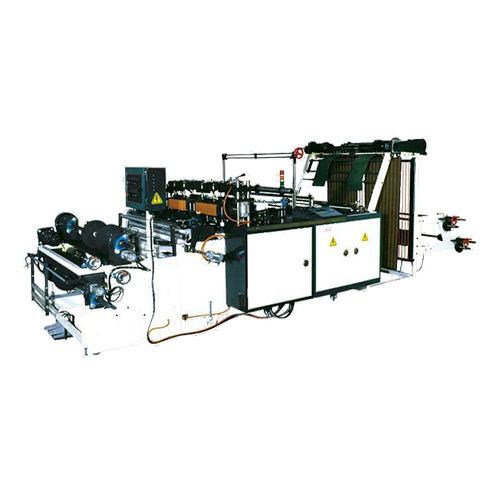 Economy T-shirt Bag on roll Making Machine + Manual Roll Change System