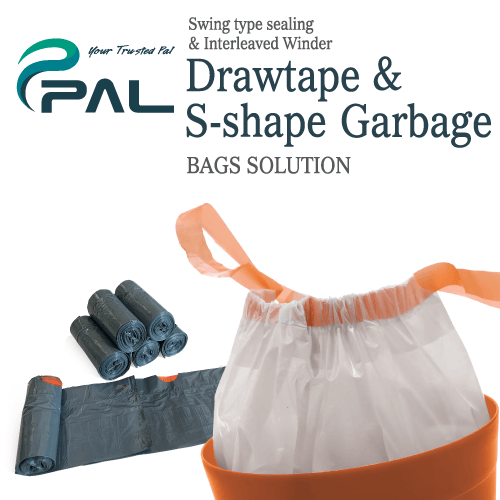 Bag Making Machine for Draw tape & S-shape Garbage Bags