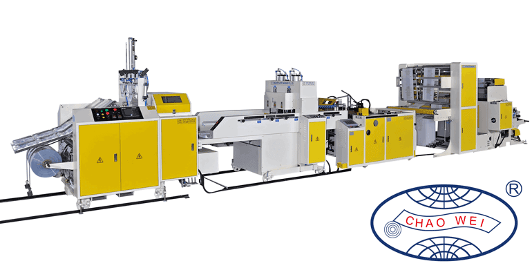 CHAO WEI: T-shirt Bag Making Machine With In-line Auto Packing Device