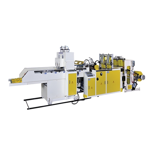 2 Lines Heat Cutting T-shirt Bag Making Machine with 2 Photocells & 2 Servo Motors Model: CW-800P-SV/CW-1000P-SV