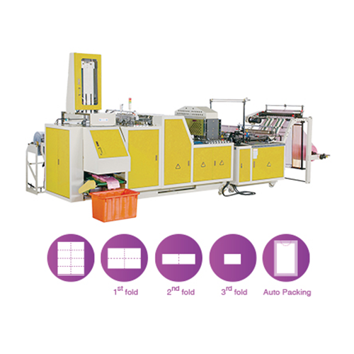 Fully Automatic High-speed Cutting & Sealing,3 Folding and Packing Machine
