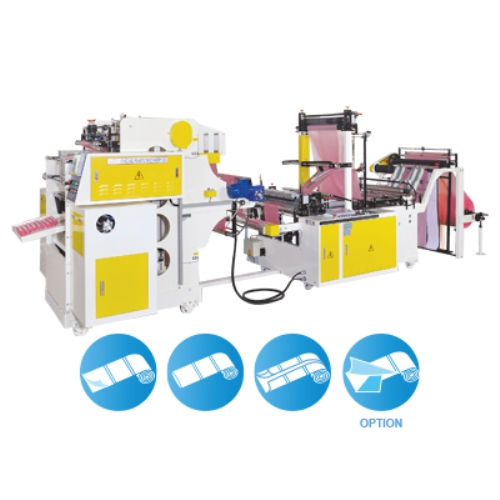 High Speed Perforating Coreless Bags on Roll Machine with Auto Rewinder Changing Rolls Device with Servo Motor Control Model: CWAP+C-SV