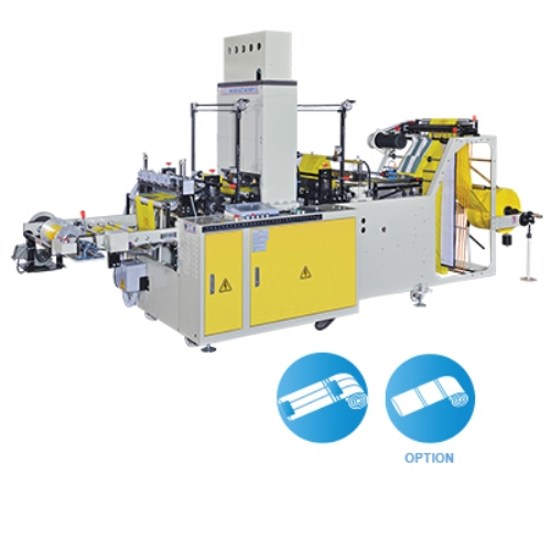 Perforating T-shirt Bags on Roll Machine with Core by Servo Motor Control Model: CWAP+P-SV