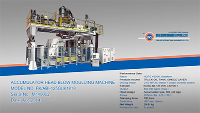 Accumulator Head Blow Molding Machines | FONG KEE