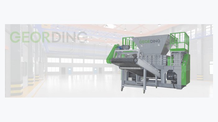 GEOR-DING customized twin-shaft shredder for drums and lump plastic waste