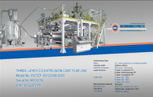 Three Layer Co-Extrusion Cast Film Line