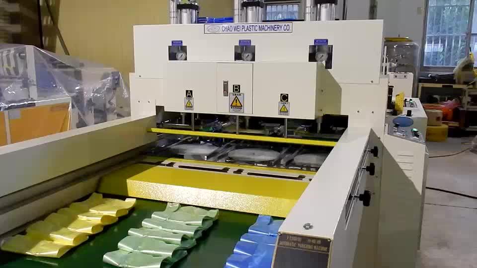 CW-1000P3-SV1 Fully Automatic 3 Lines T-Shirt Bags Making Machine