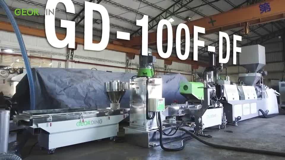 Force Feeding Single Stage Die-Face Cutting Recycling& Pelletizing Machine-GD-100F-DF