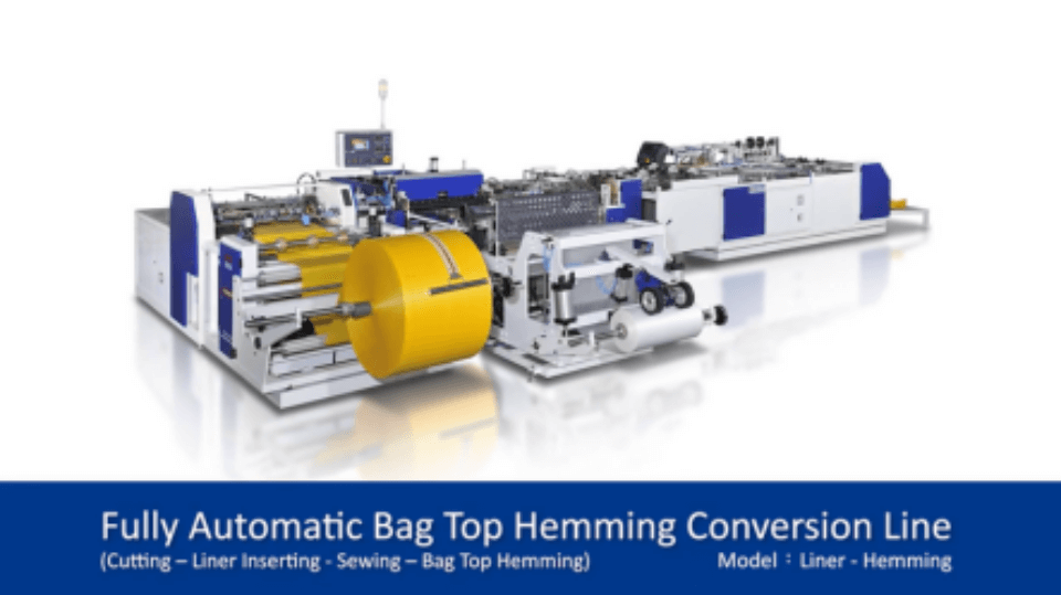 Fully Automatic Bag Top Hemming Conversion Line Model No.: Liner - Hemming